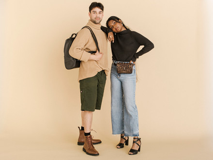 Take Action Man and woman with backpack