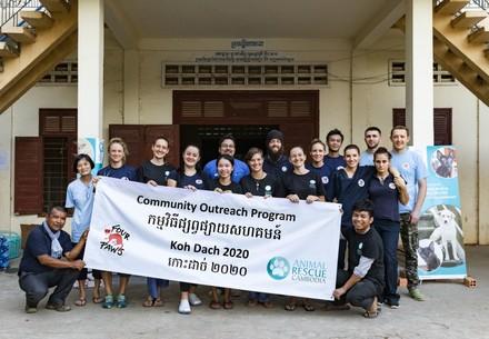 The team on Silk Island