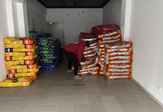 Food delivery for stray dogs and cats in Ukraine