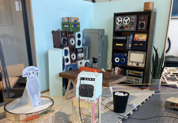 A close-up of the setting before it was animated