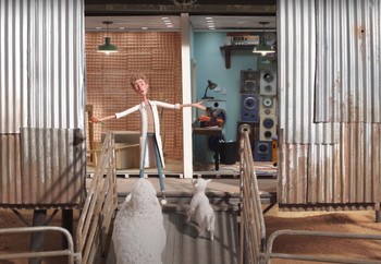 The final animation of Jesse, lamb Sunny and her mother