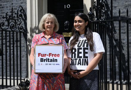 Ruth Jones MP, FOUR PAWS UK Country Director Sonul Badiani-Hamment as well as representatives from the Fur Free coalition